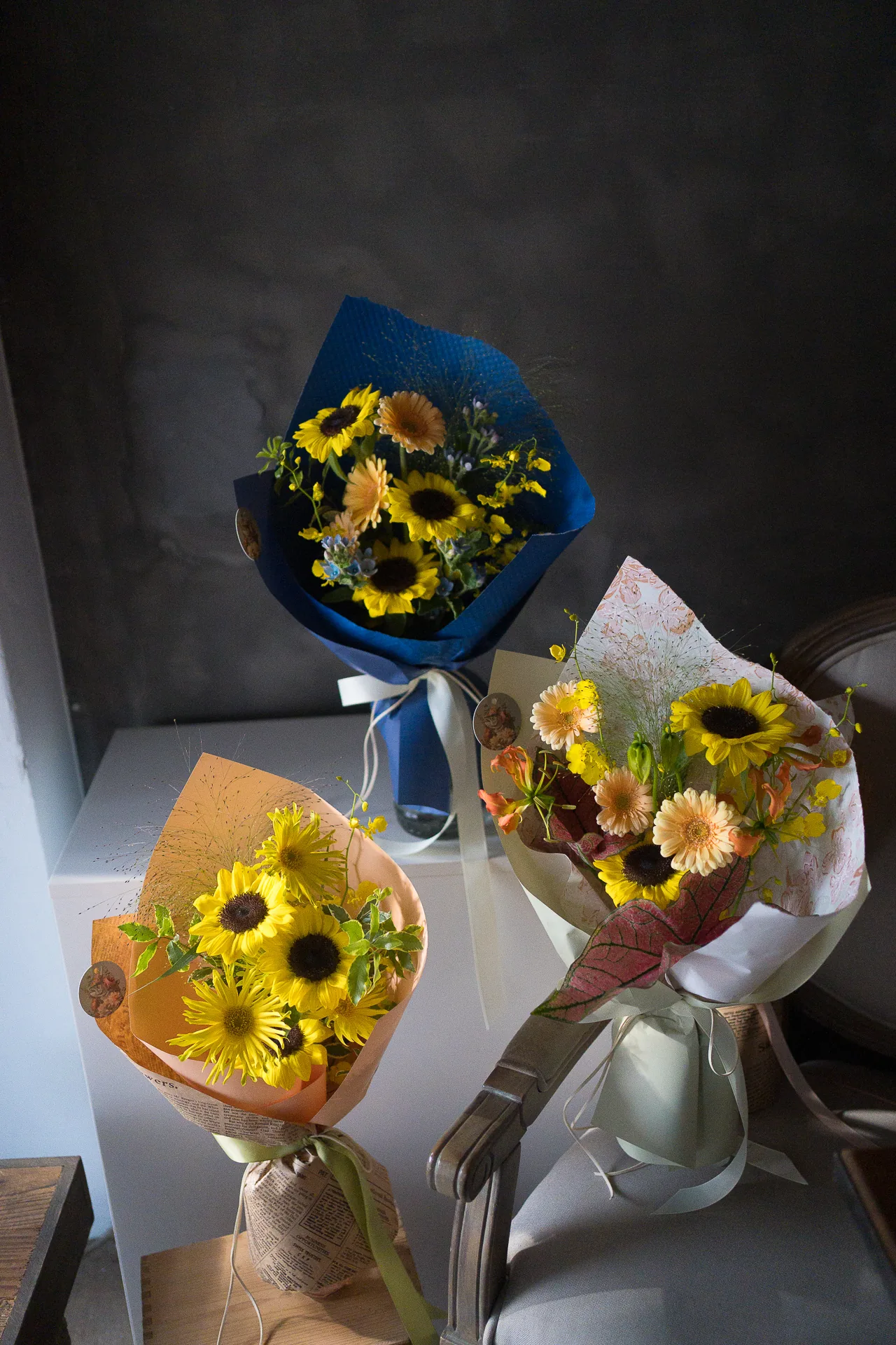 《藍光星語》｜星光系藍色畢業花束 6