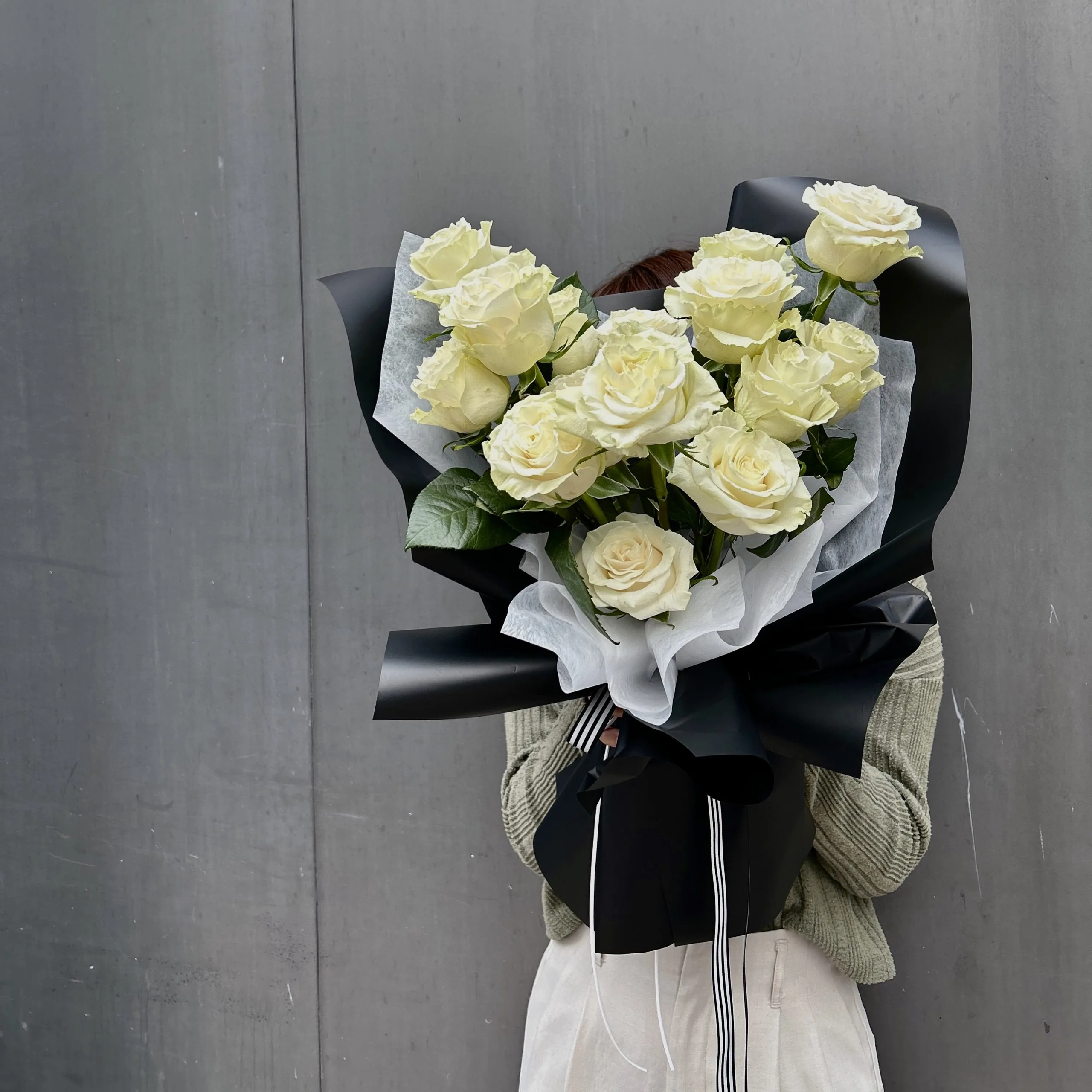 鮮花花束｜巨型進口玫瑰混合花束20朵 5