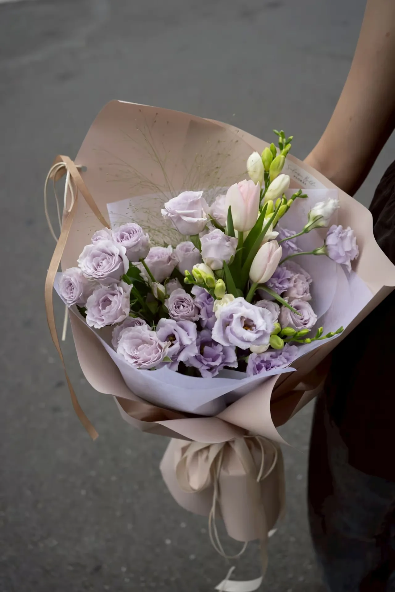 情人節｜莫蘭迪霧紫花束