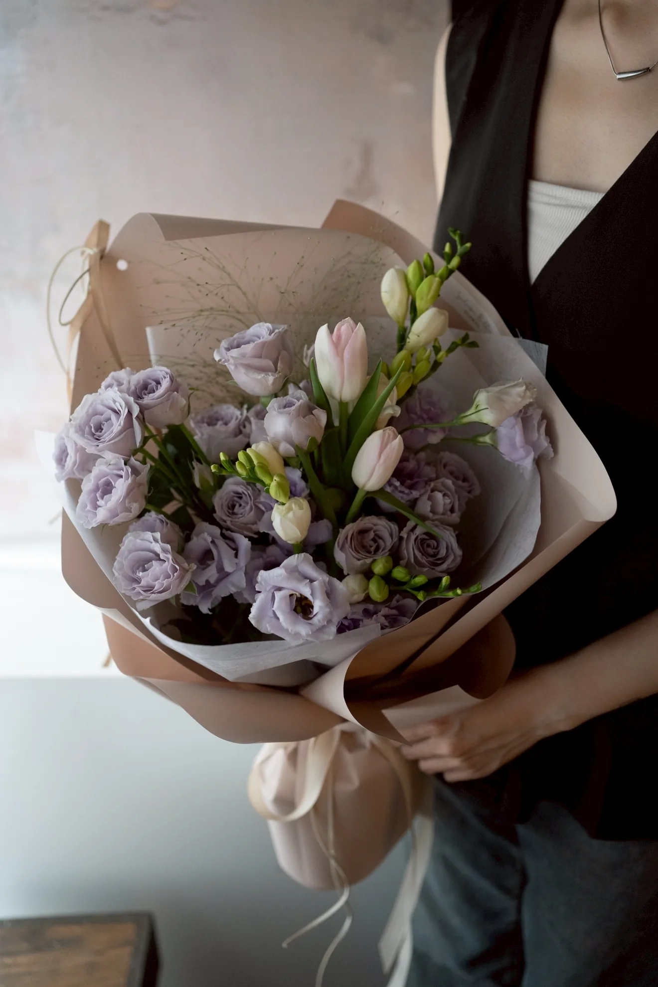 情人節｜莫蘭迪霧紫花束 3