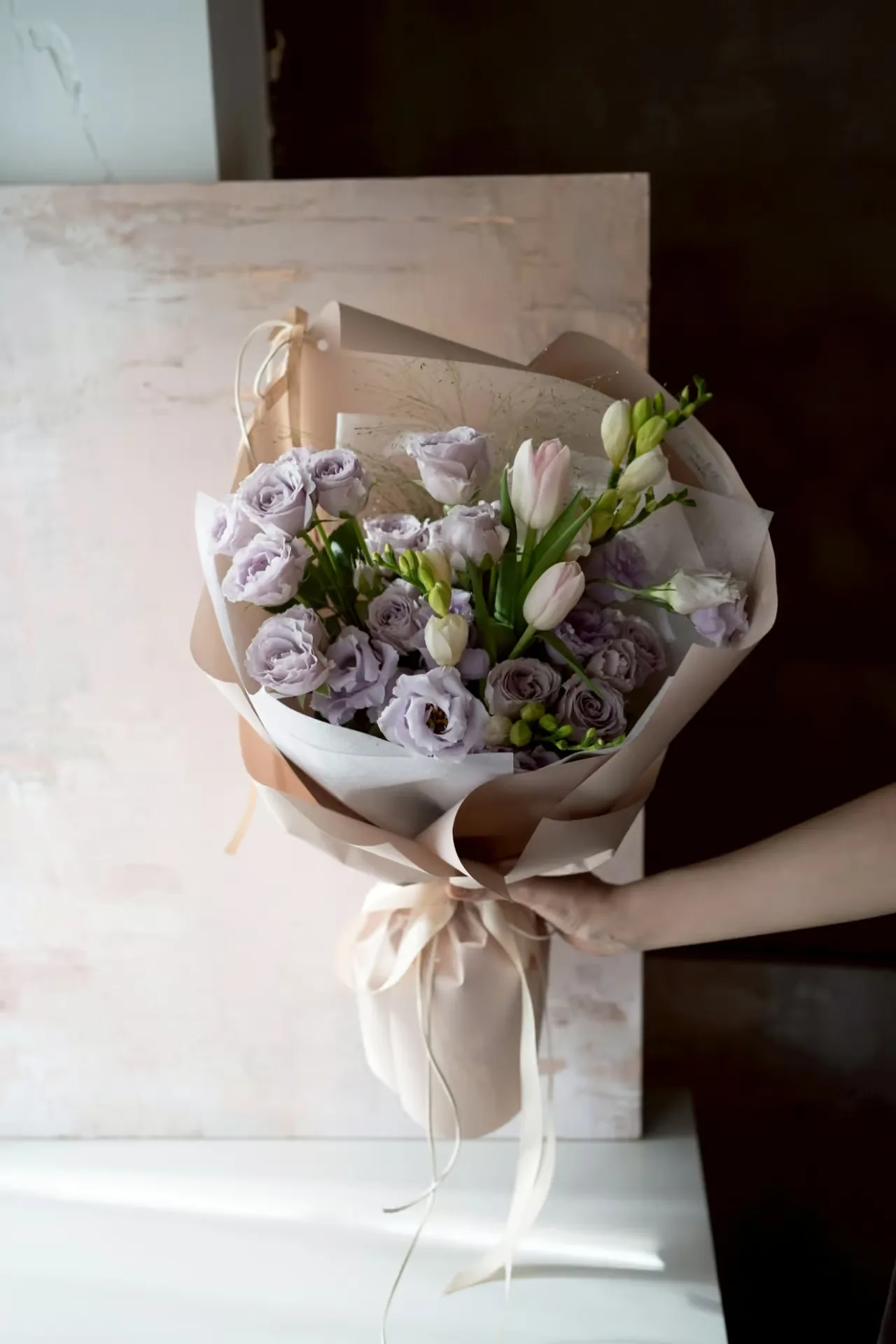 情人節｜莫蘭迪霧紫花束 5