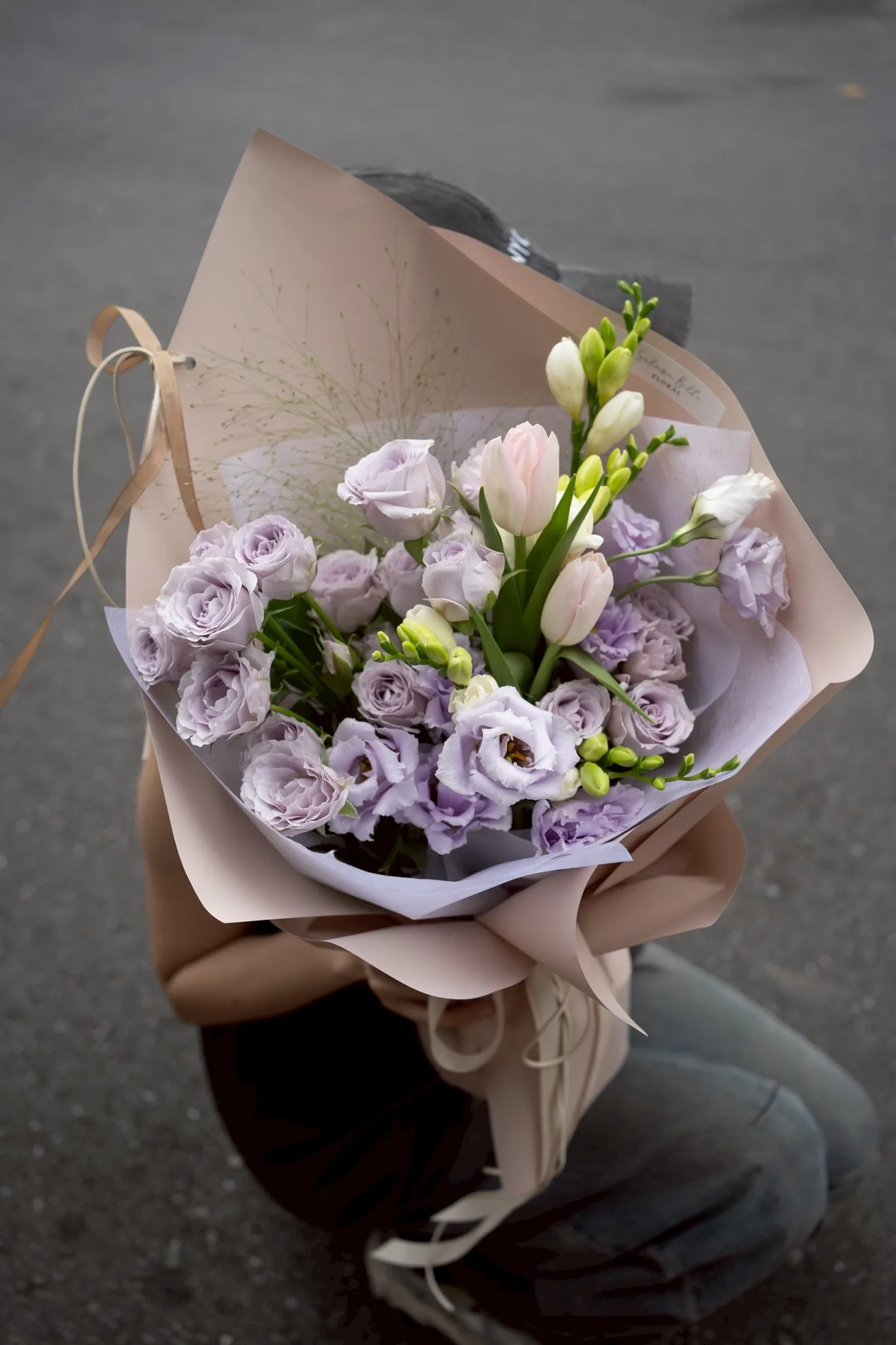 情人節｜莫蘭迪霧紫花束 6