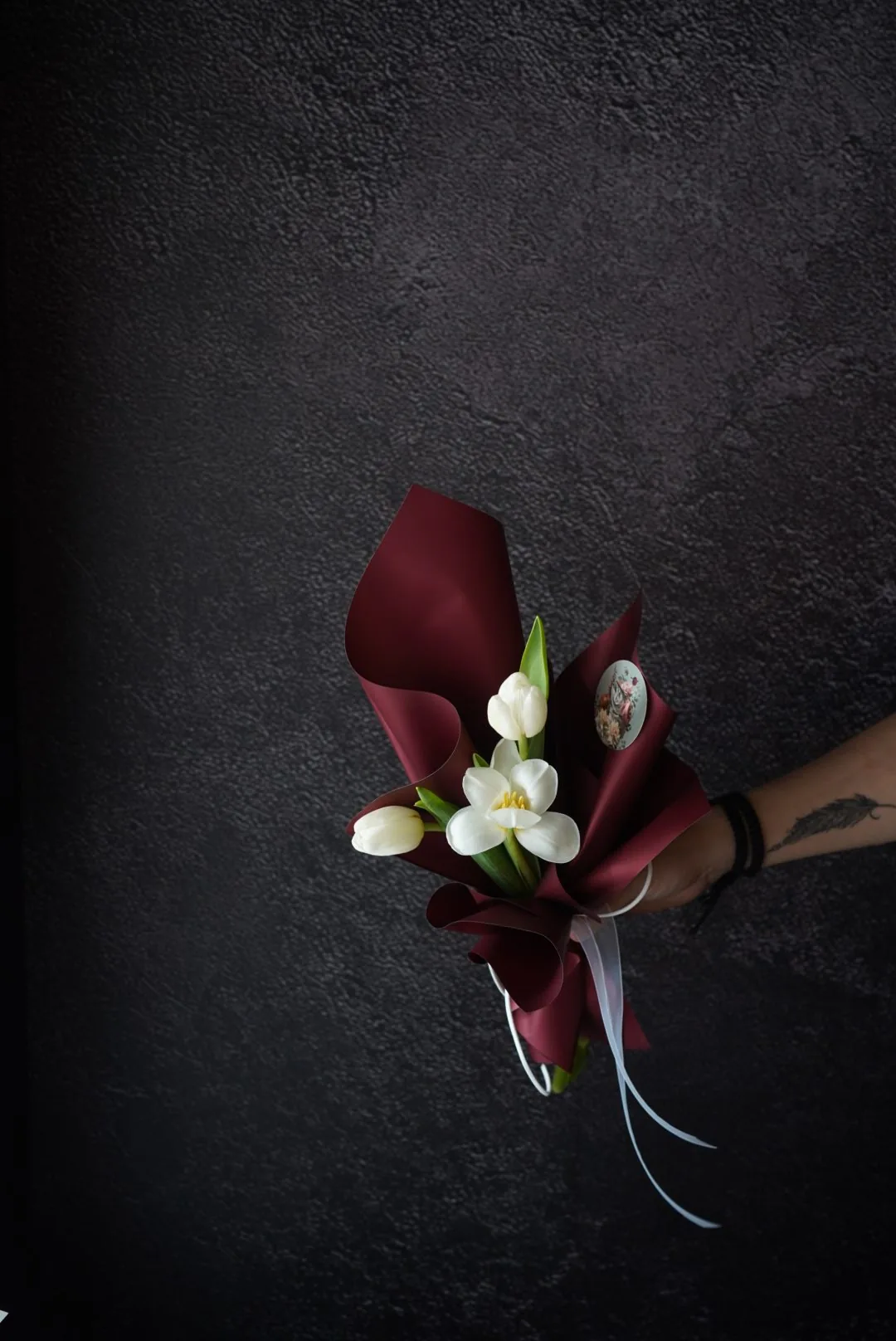 情人節｜微光三色 夜信 鬱金香小花束S size 4