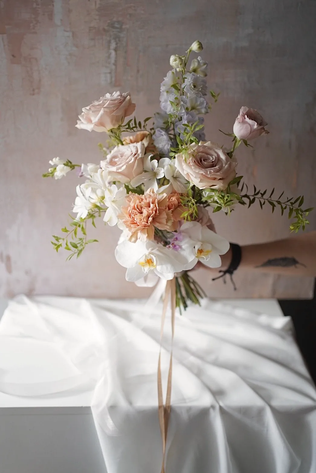 鮮花捧花｜奶茶色系 3
