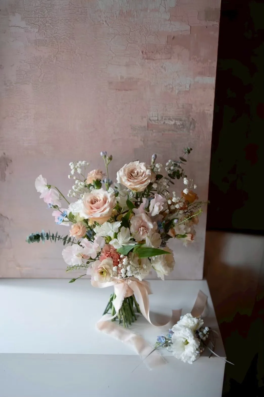 鮮花捧花｜粉白紅色系 3