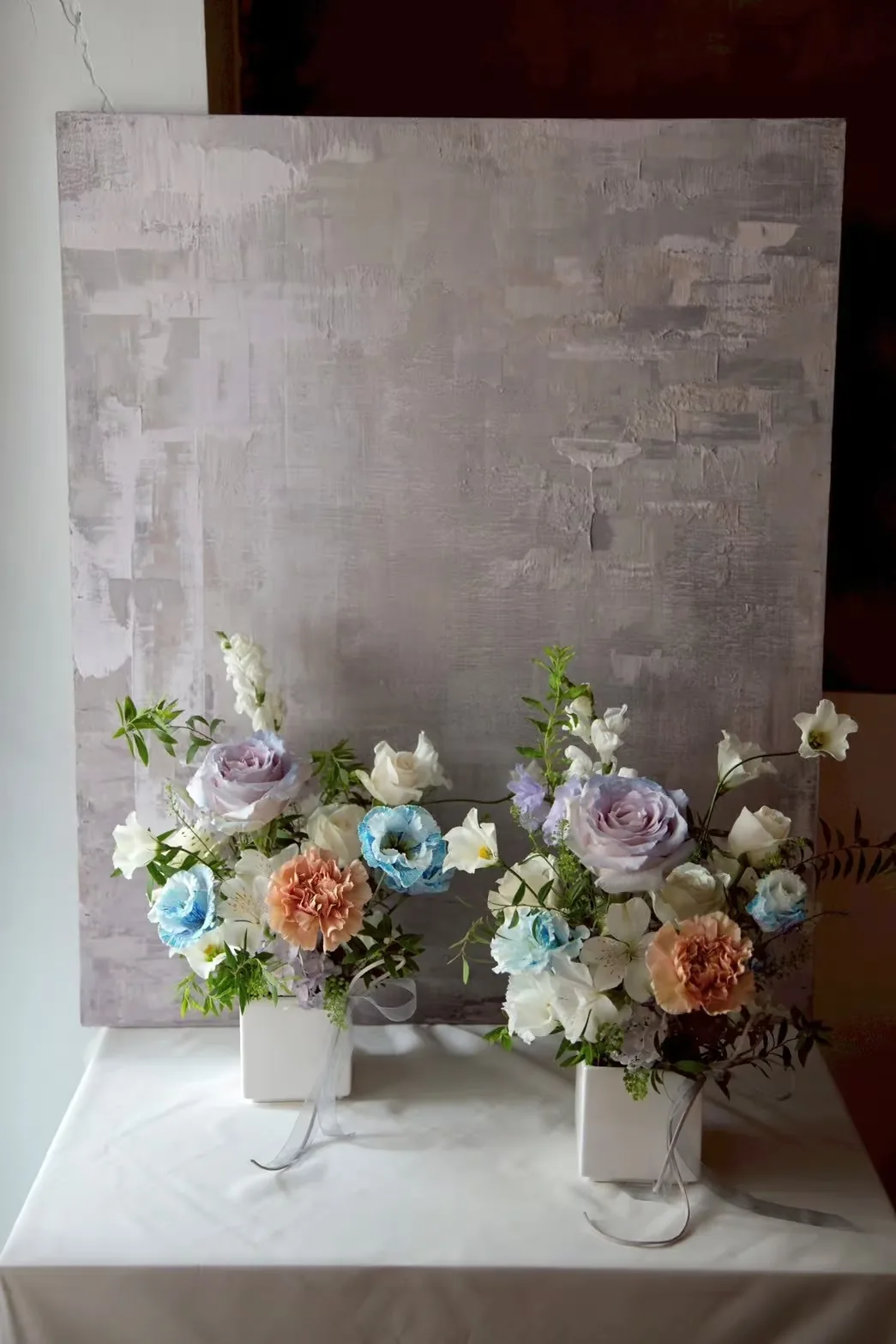 鮮桌花｜各色方形盆小桌花 5