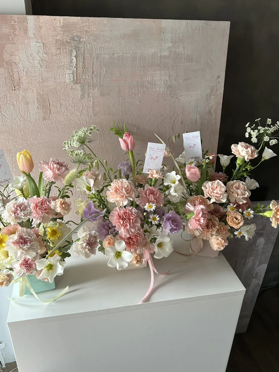 鮮桌花｜各色方形盆小桌花 6