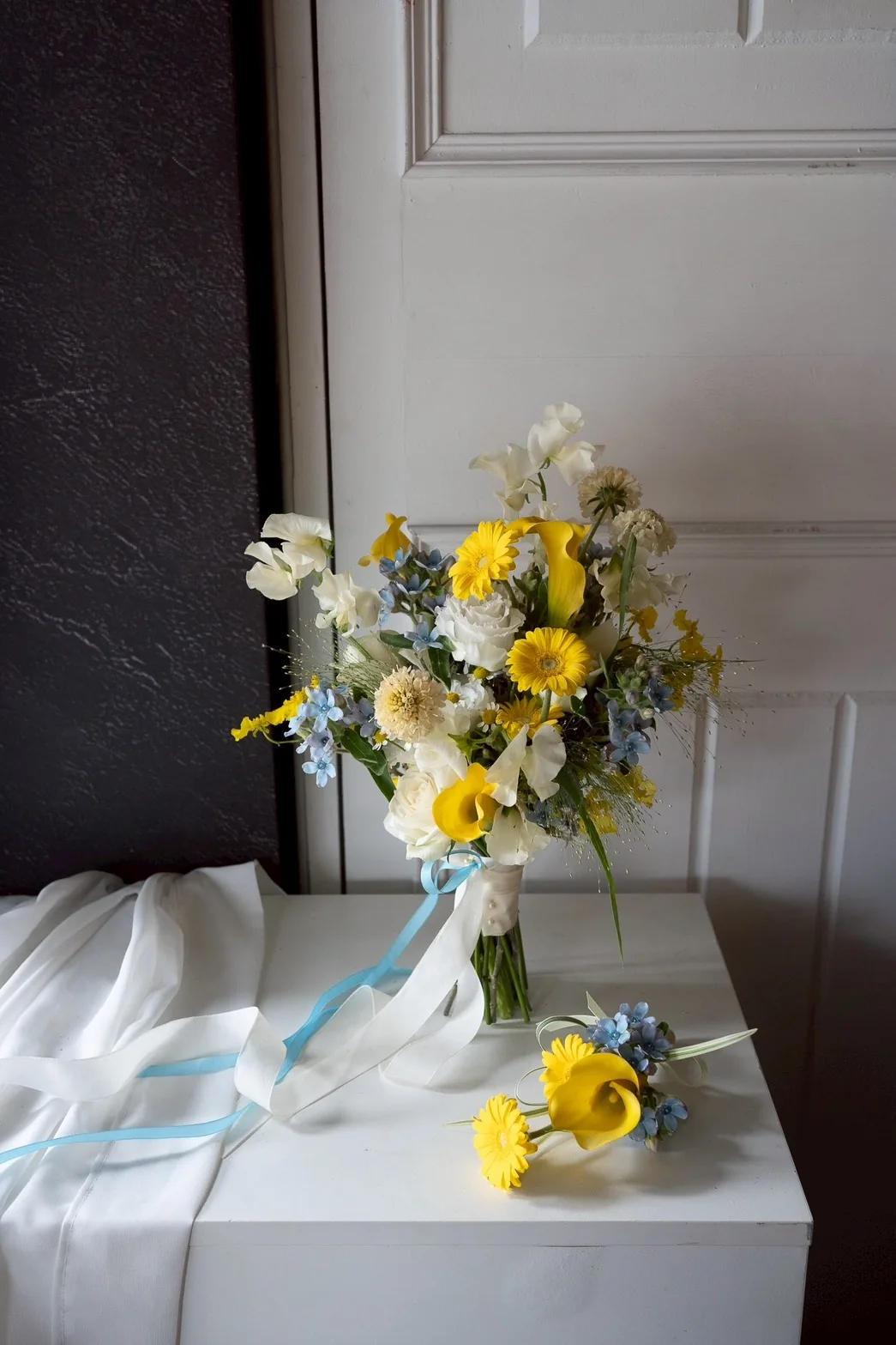 鮮花捧花｜清爽黃色系捧花