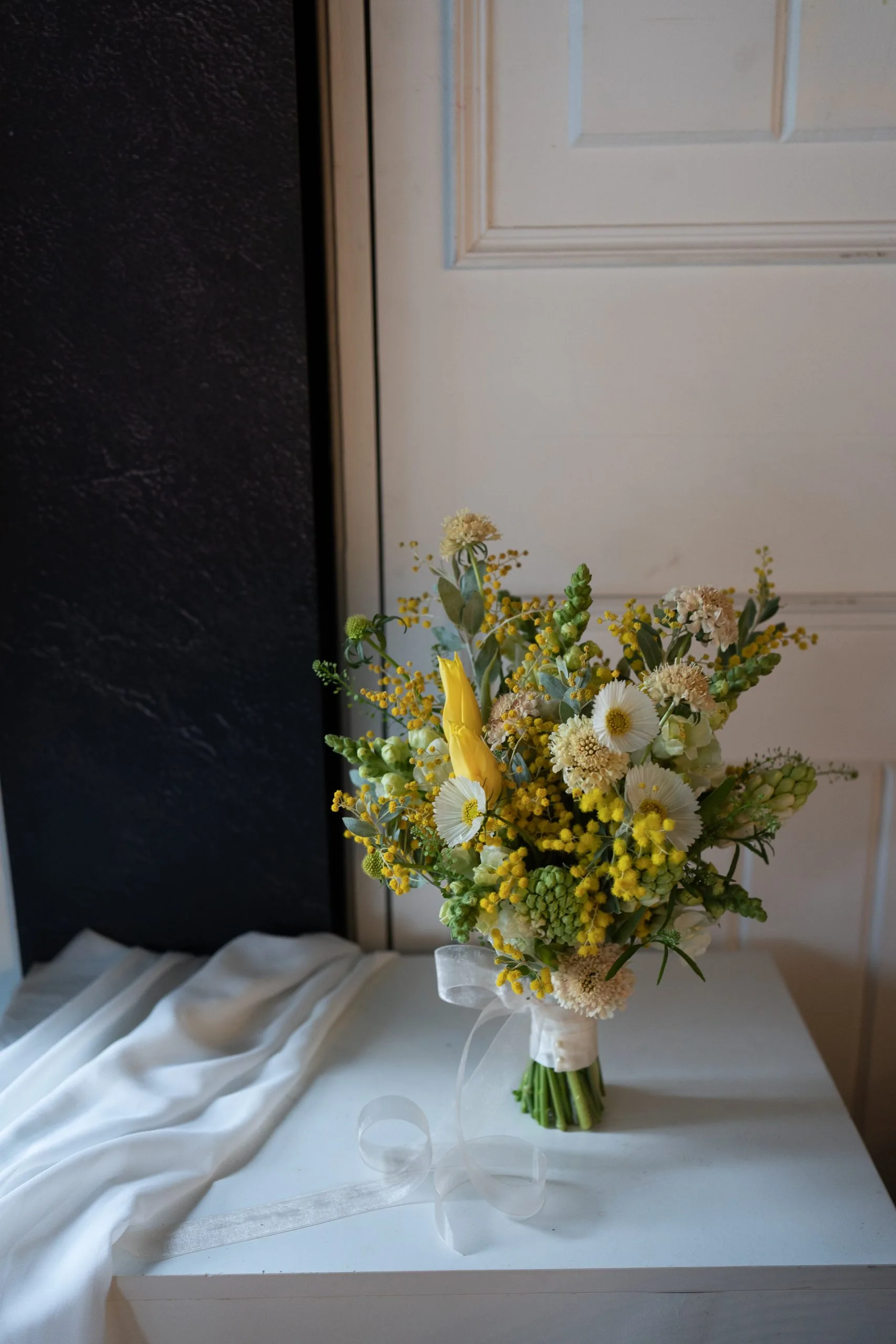 鮮花捧花｜清爽黃色系捧花 4