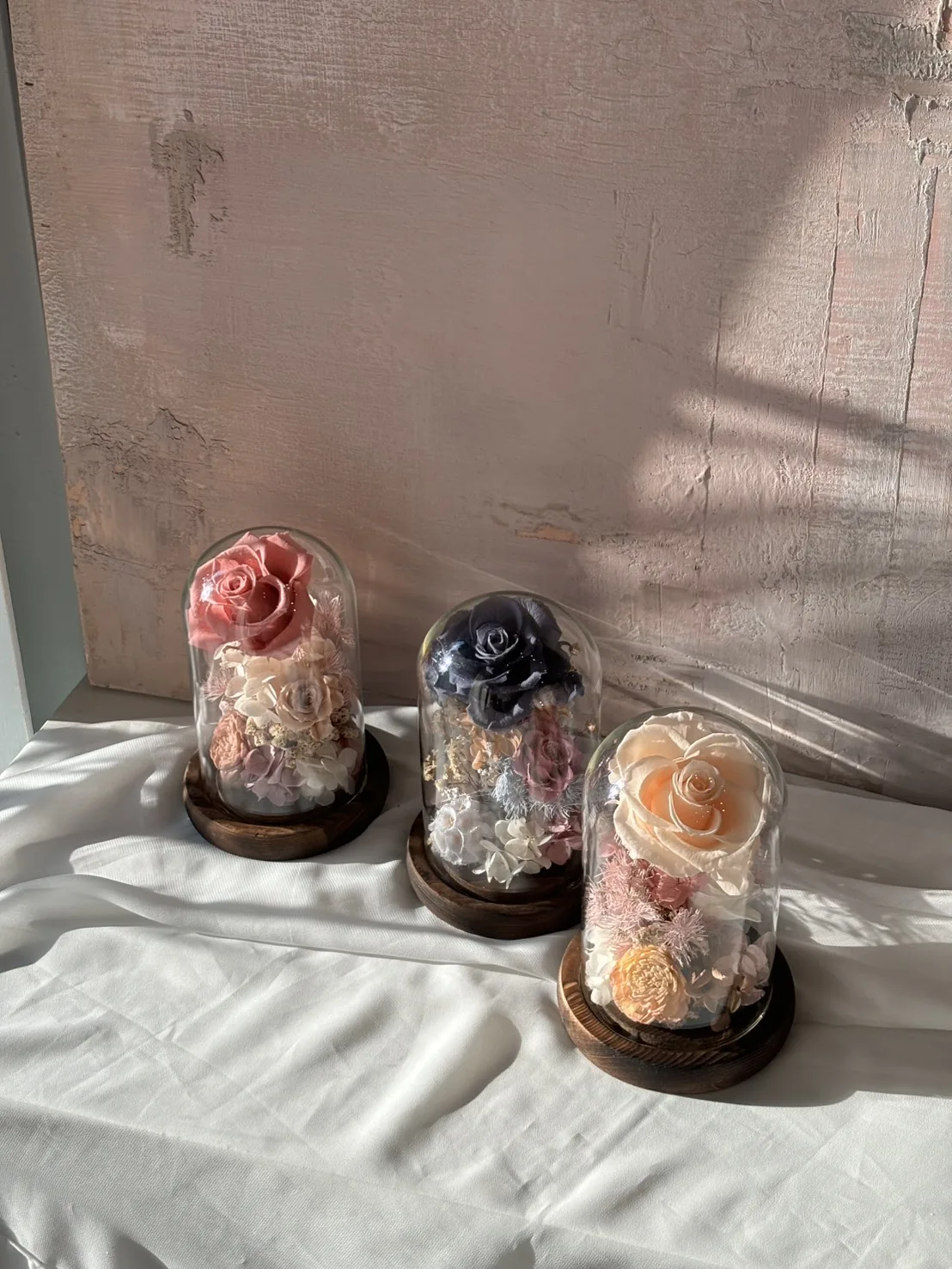 永生桌花｜玻璃夜燈花盅