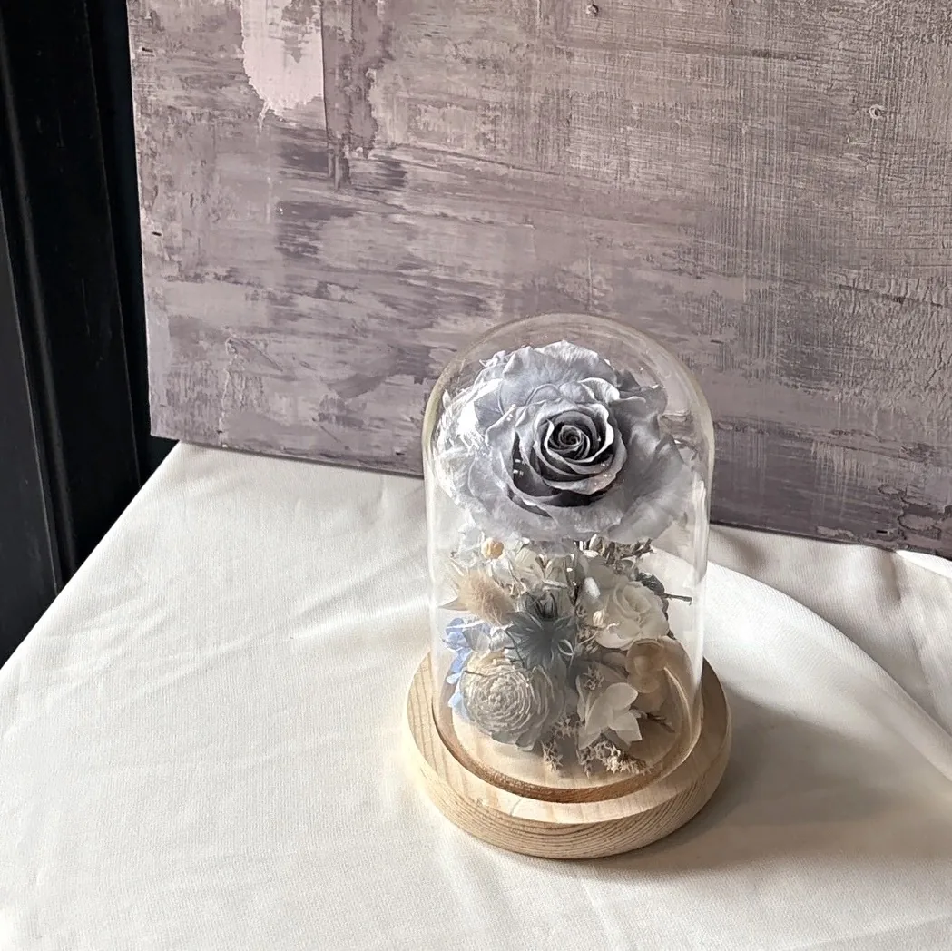 永生桌花｜玻璃夜燈花盅 4