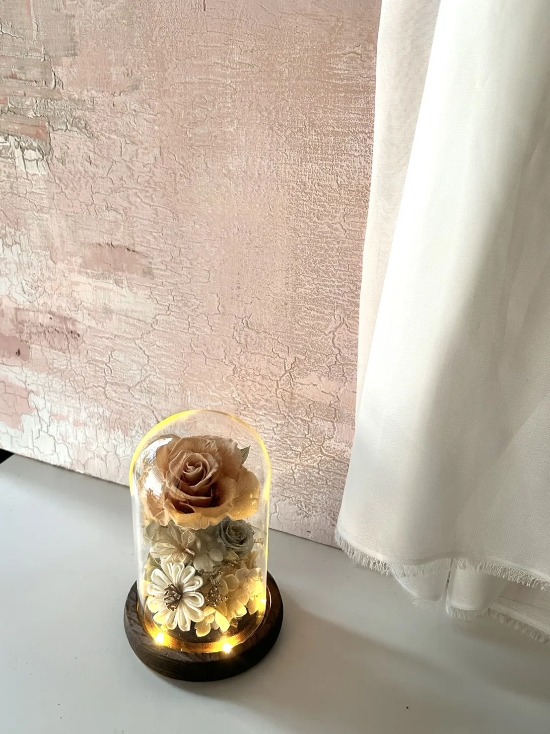 永生桌花｜玻璃夜燈花盅 5