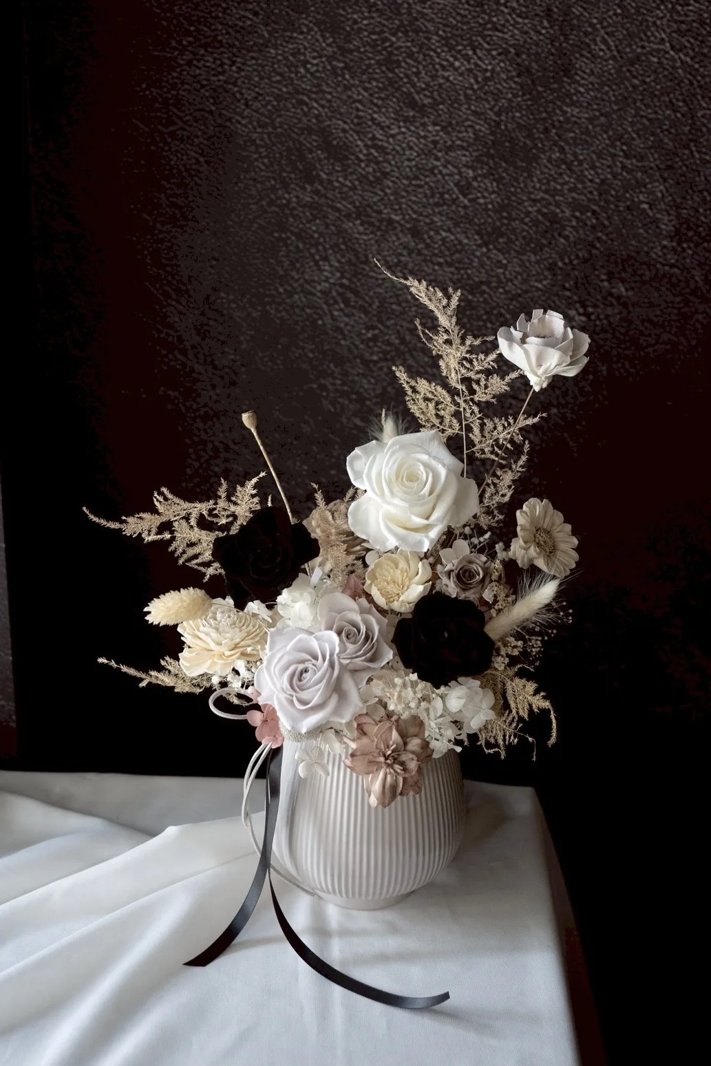 永生桌花｜氣質灰紫色系