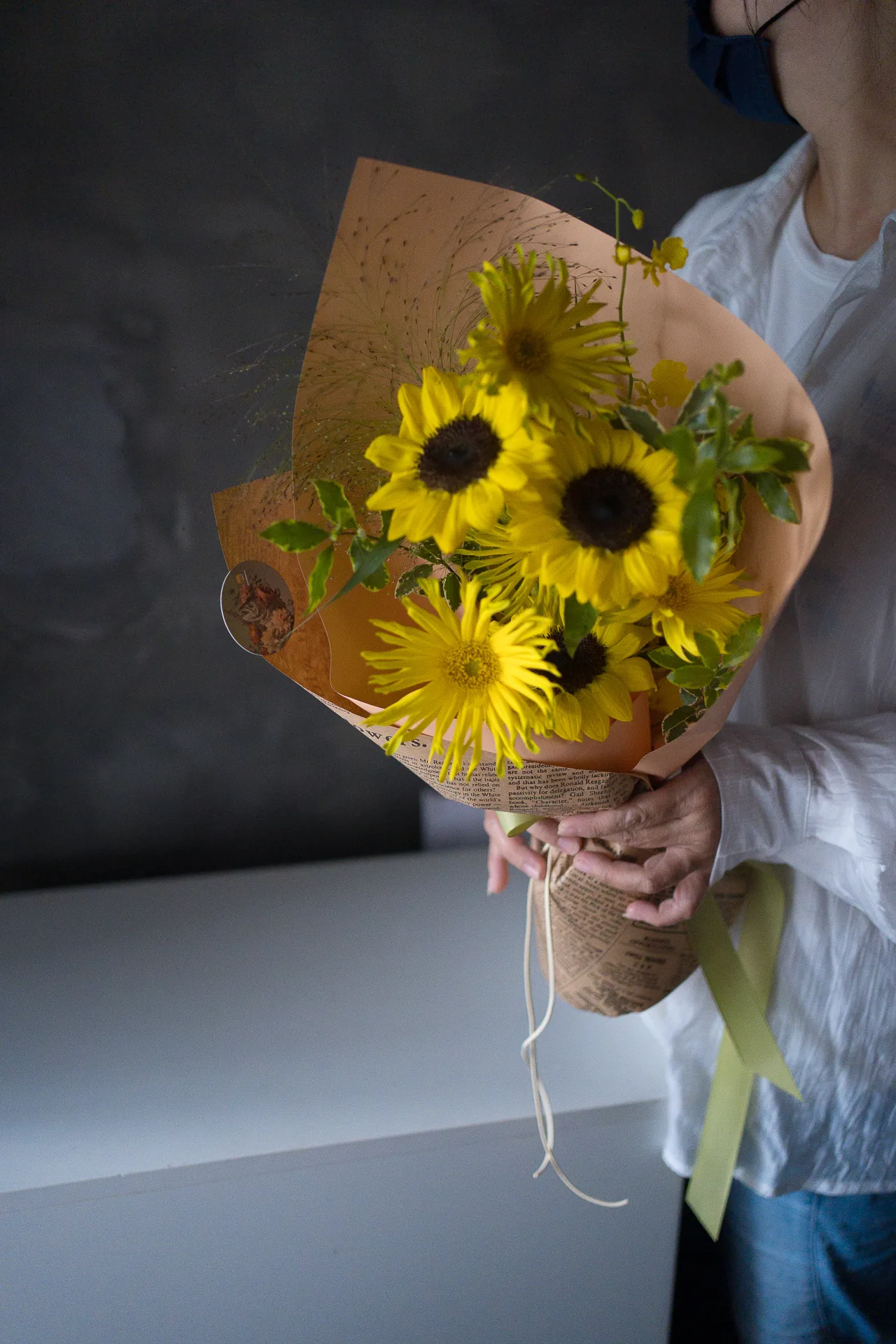 《拾穗記憶》｜感謝系黃色畢業花束 4